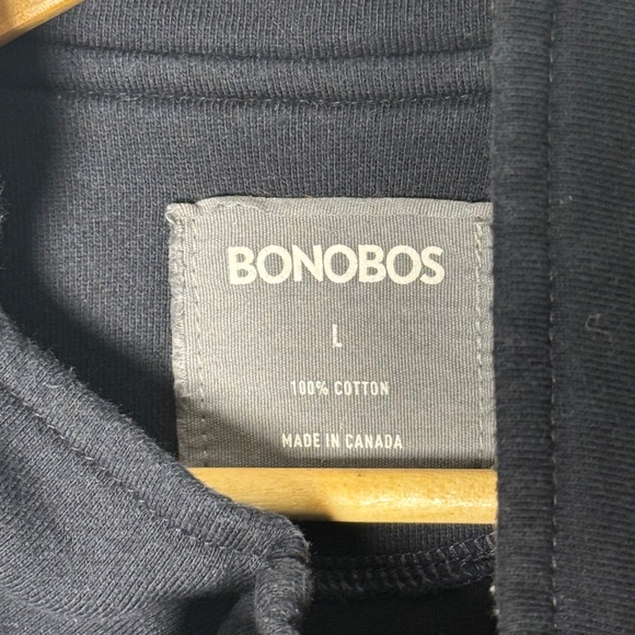 Bonobos Mock Neck Cotton Button Navy Cardigan Sz L - Picture 3 of 5